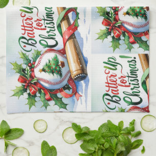 Linge De Cuisine Thème de Noël du baseball
