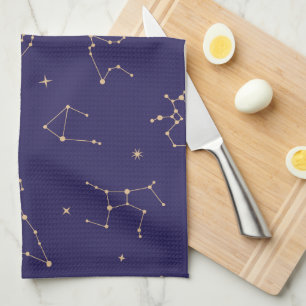 Linge De Cuisine Thème Solareclipse étoile d'or céleste