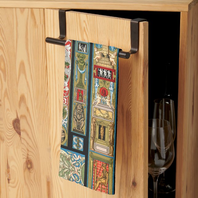 Linge De Cuisine Thèmes de la Renaissance Textiles et tissus (Pliage en tiers)