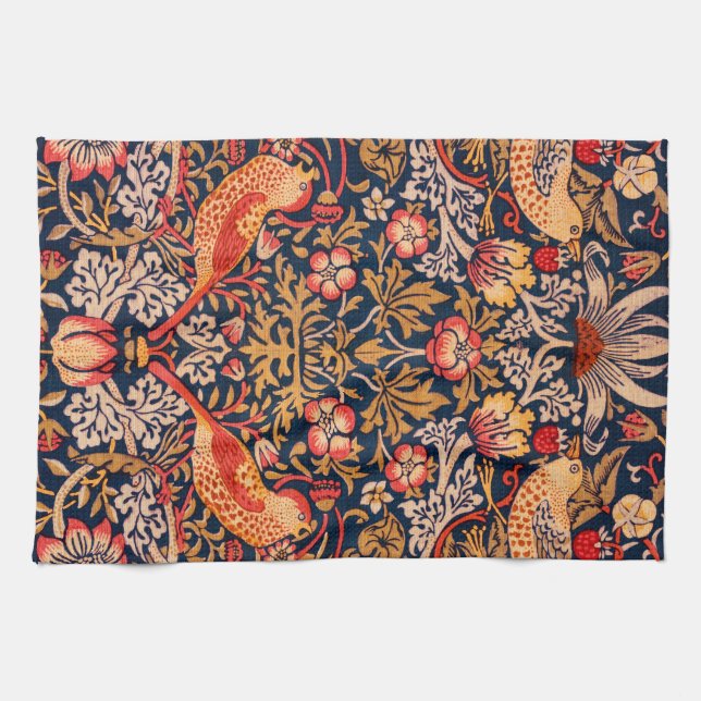 Linge De Cuisine Thief de fraises par William Morris (Horizontal)