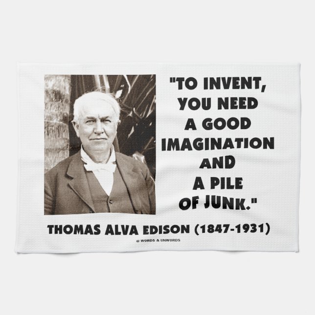 Linge De Cuisine Thomas Edison pour inventer la pile d'imagination (Horizontal)
