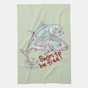 Linge De Cuisine Thon Poisson assaisonnant une boîte