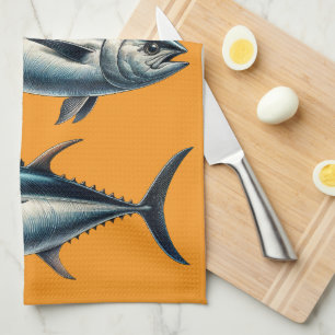 Linge De Cuisine Thon Poisson Thé Orange