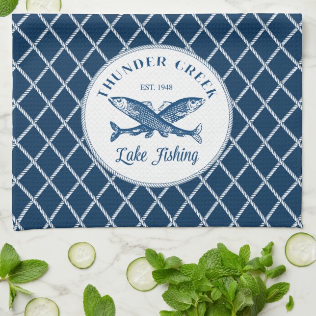 Linge De Cuisine Thunder Creek | Pêche au lac (Plié)