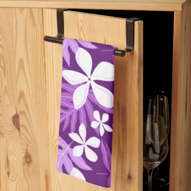 LINGE DE CUISINE TIARE (PURPLE) (Pliage en tiers)