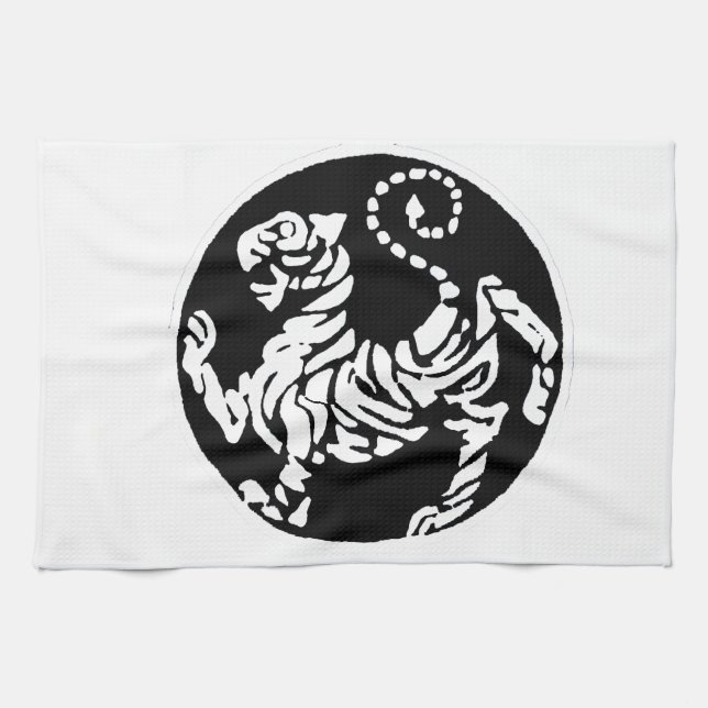 LINGE DE CUISINE TIGRE DE SHOTOKAN NOIR ET BLANC (Horizontal)
