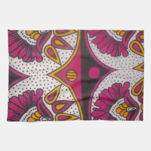 Linge De Cuisine Tissu africain coloré Motif Art Print