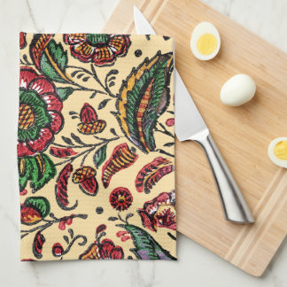 Linge De Cuisine Tissu de chintz en coton indien vintage