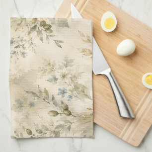 Linge De Cuisine Tissu de cuisine floral héritage - Botanique aquar