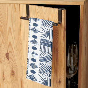 Linge De Cuisine Tissu de moisissure tribale des Caraïbes : blanc,