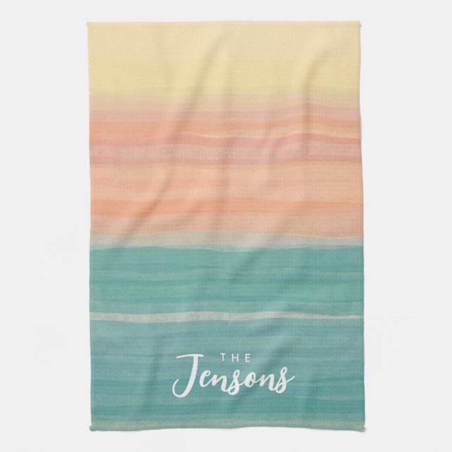 Linge De Cuisine Tissus papier art coucher de soleil conception per (Vertical)