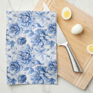 Linge De Cuisine Toile bleue de Jouy