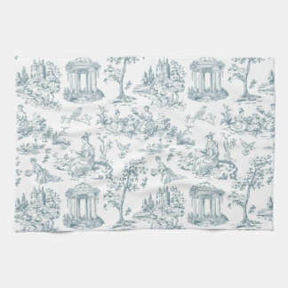 Linge De Cuisine Toile bleue et blanche