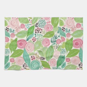 Linge De Cuisine Toile de cuisine cousue blanc aquarelle