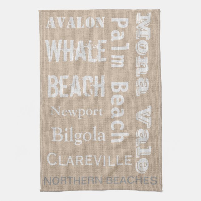 Linge De Cuisine Toile-regard du nord de plages (Vertical)