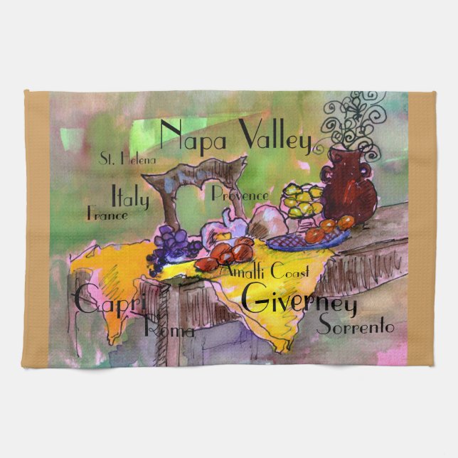 Linge De Cuisine Toiles de cuisine de la France et de l'Italie, (Horizontal)