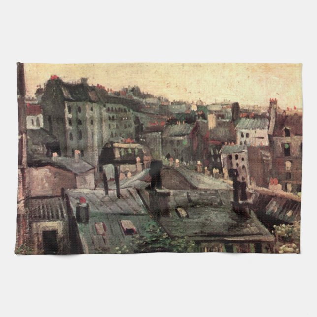 Linge De Cuisine Toits et arrières de maisons de Vincent van Gogh (Horizontal)