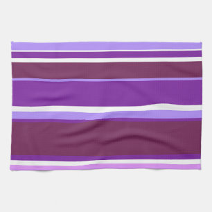 Linge De Cuisine Tons de rayures violettes