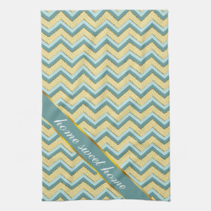 Linge De Cuisine Topaz Parties scintillant Chevron Motif