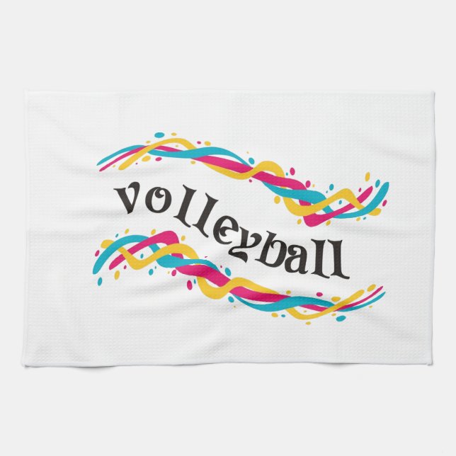 Linge De Cuisine Torsions de volleyball (Horizontal)