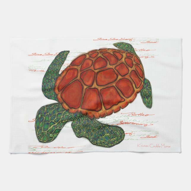 Linge De Cuisine Tortue de mer (Horizontal)