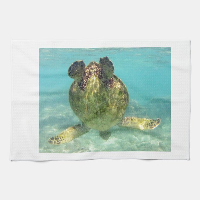 Linge De Cuisine Tortue d'Hawaï Honu (Horizontal)