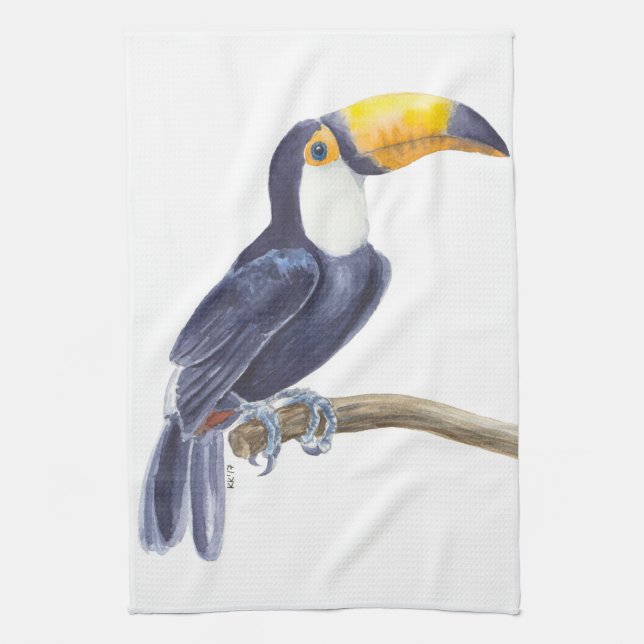 Linge De Cuisine Toucan, oiseau tropical (Vertical)