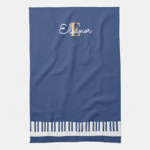 Touches de Clavier de Piano Monogramme d'Instrumen