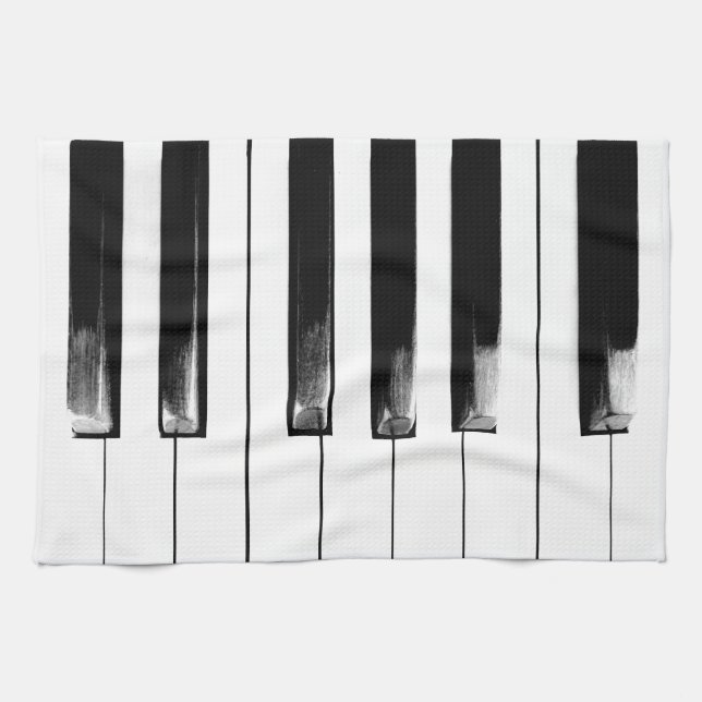 Linge De Cuisine Touches de piano vieilles (Horizontal)