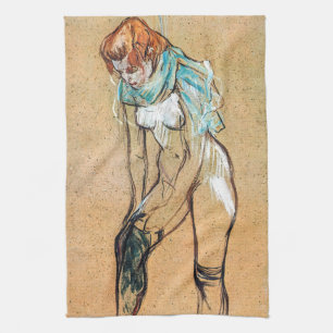Linge De Cuisine Toulouse-Lautrec - Femme qui tire son bas