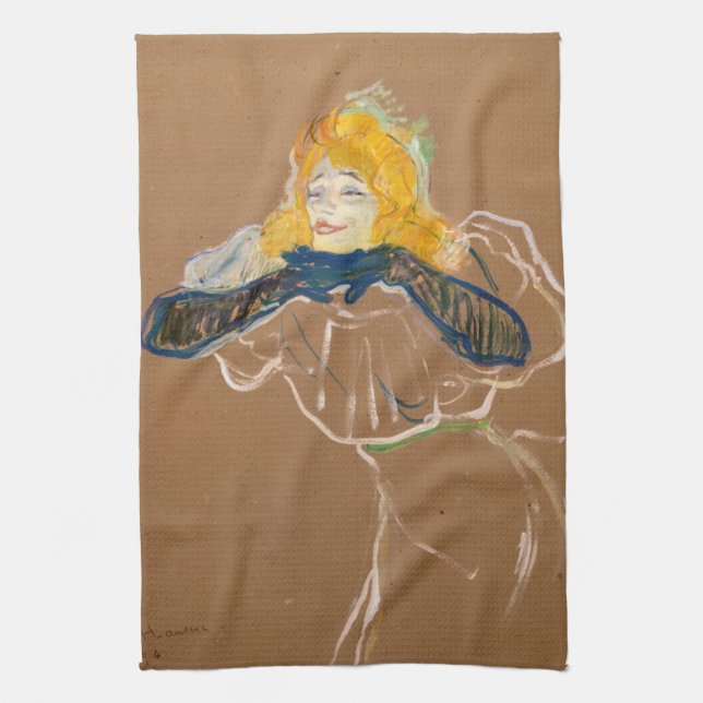 Linge De Cuisine Toulouse-Lautrec - Yvette Guilbert chantant (Vertical)