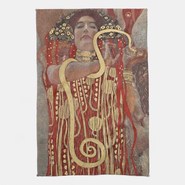 LINGE DE CUISINE TOUR À THÉ : GUSTAV KLIMT : HYGIEIA (Vertical)