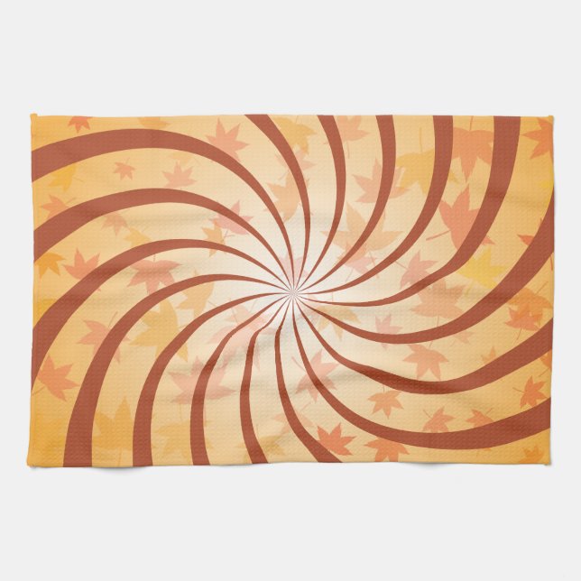 Linge De Cuisine Tourbillon de feuilles d'érable (Horizontal)
