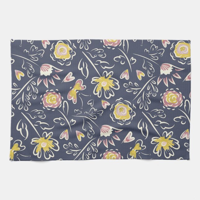 Linge De Cuisine Tourbillon floral (Horizontal)