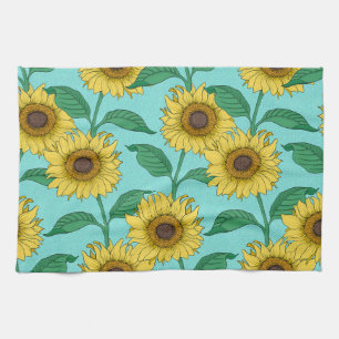 Linge De Cuisine Tournesol Illustration Mode Répéter le Motif