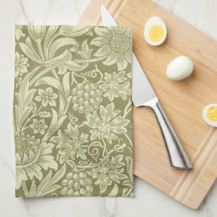 Linge De Cuisine Tournesol William Morris Vintage Olive Damask