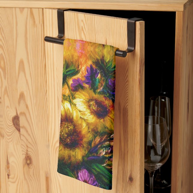 Linge De Cuisine Tournesols (Pliage en tiers)