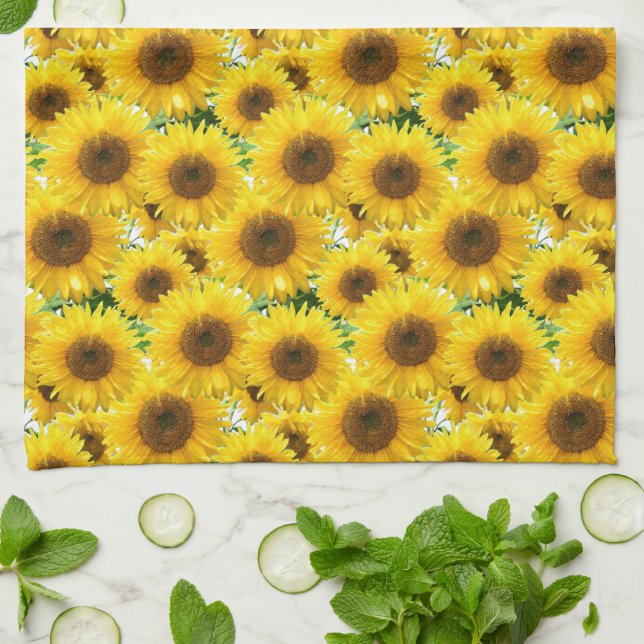 Linge De Cuisine Tournesols en fleurs (Plié)