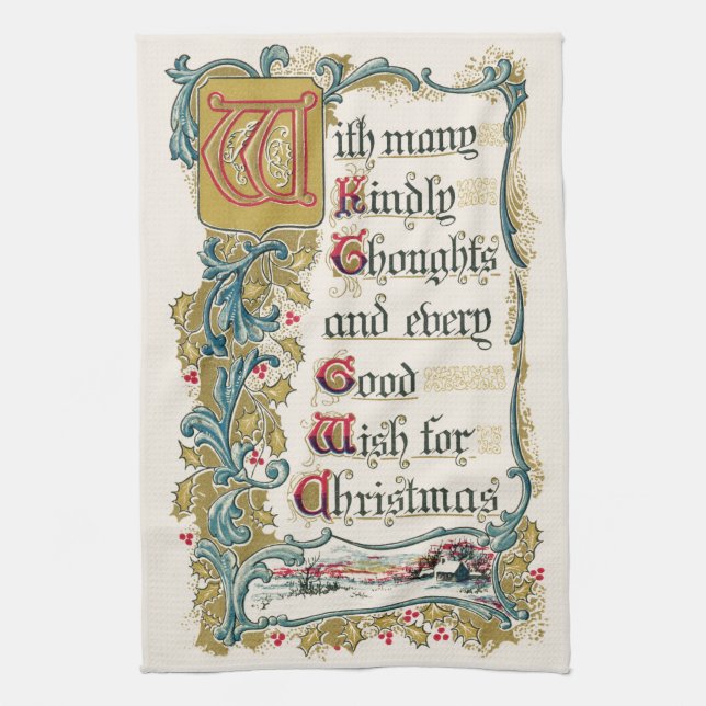 Linge De Cuisine Tous mes vœux pour Noël  (Vertical)