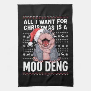 Linge De Cuisine Tout ce que je veux pour Noël est un Moo Deng