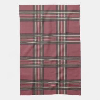 Linge De Cuisine Towel de cuisine à carreaux rouge rustique