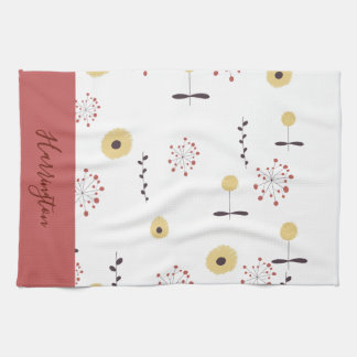 Linge De Cuisine Towel de cuisine à fleurs sauvages personnalisé