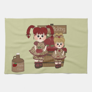 Linge De Cuisine Towel de cuisine automnal avec pomme mignonne