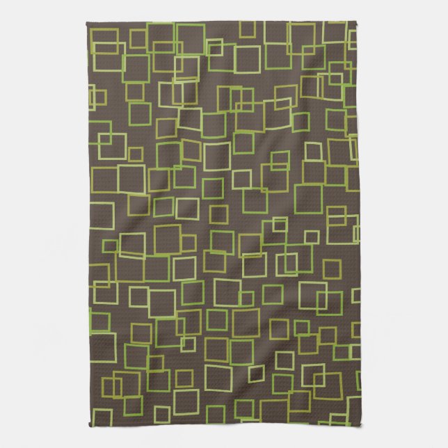 Linge De Cuisine Towel de cuisine cadeau rétro marron lime (Vertical)