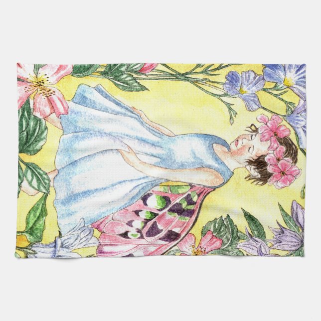 Linge De Cuisine Towel de cuisine de fée mignonne d'été (Horizontal)