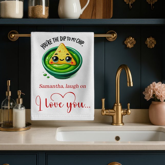 Linge De Cuisine Towel de cuisine de la Saint-Valentin mignon Citat (Cute Valentine Kitchen Towel Funny Food Quotes)