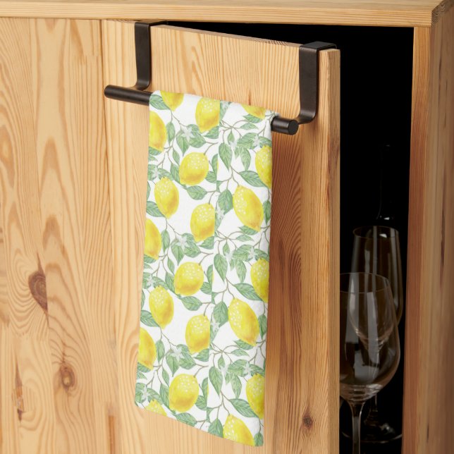 Linge De Cuisine Towel de cuisine jaune citron (Pliage en tiers)
