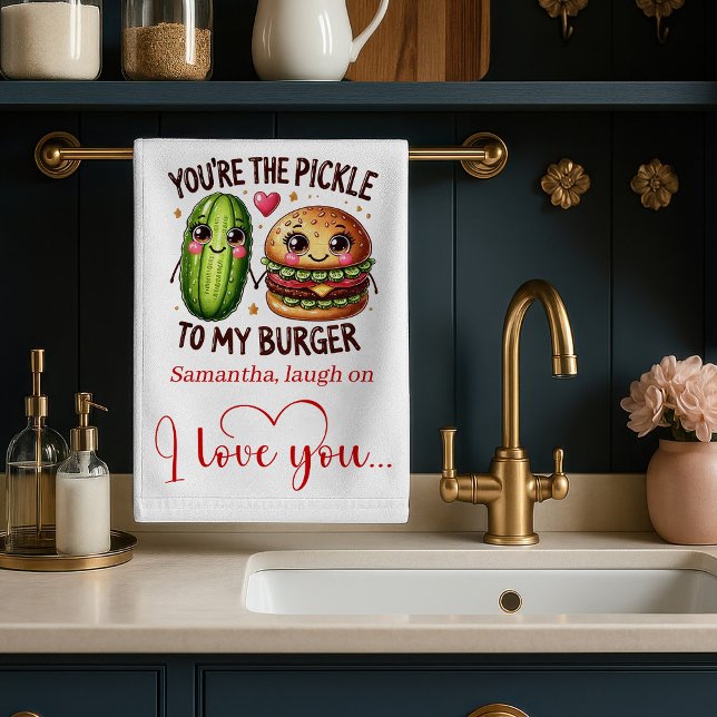 Linge De Cuisine Towel de cuisine personnalisé avec citation d'amou (Cute Love Quote Food Kitchen Towel Personalized)