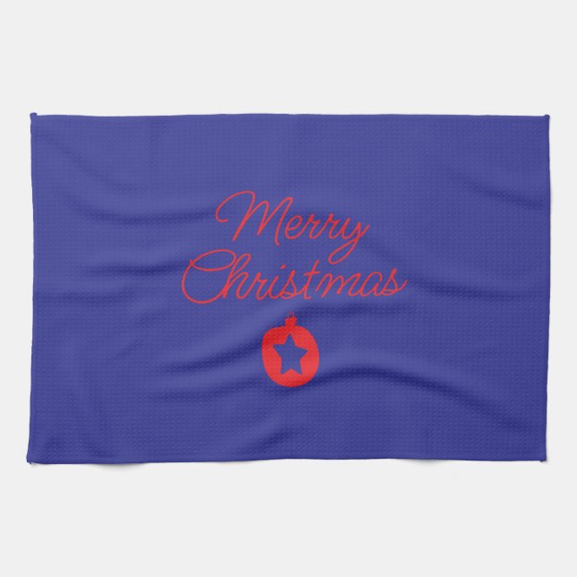 Linge De Cuisine towel with Christmas writing (Horizontal)