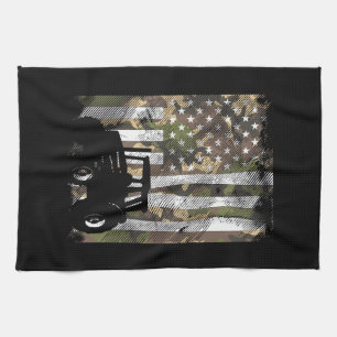 Linge De Cuisine Tracteur de drapeau de camouflage Camion de ferme 